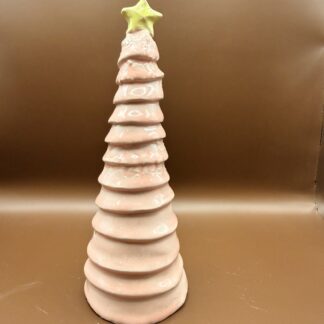 Juletræ – rosa med gul stjerne